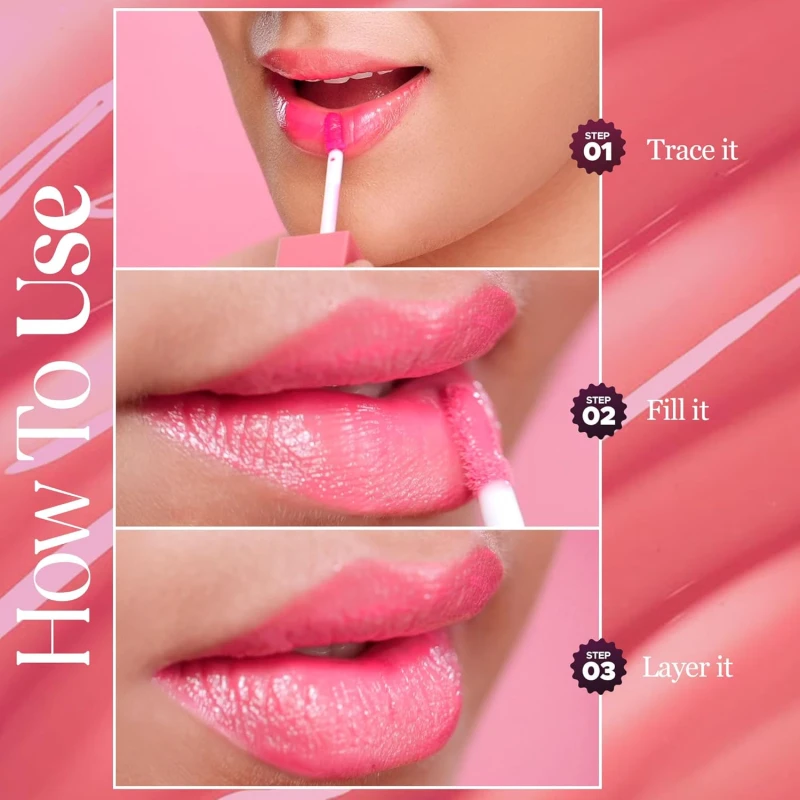 Hilary Rhoda Glass Glow Lip Gloss | Nourishing & Hydrating Lip Gloss | Sheer Coverage | High Shine | Juicy & Plump Lips | Glides on Smoothly | 5ml (Oh So Mauve - Shade 04) - Thumbnail 5